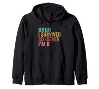 8º cumpleaños Six Seven Boy I'm 8 Year Old Bruh 6 7 Bday Kids Sudadera con Capucha