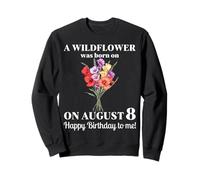 8 de agosto Nacimiento Flor Gladiolo Y Amapola Cumpleaños de agosto Sudadera