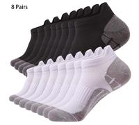 8 de Calcetines Deportivos Unisex para Tobillo, Calcetines Transpirables de Secado Rápido para Correr, Calcetines Deportivos Ligeros que Absorben la Humedad para Hombres y Mujeres