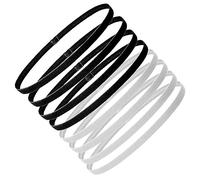 8 diademas deportivas elásticas antideslizantes de 1 cm de ancho, banda delgada con agarre de silicona elástica, cabello de ejercicio y bandas para el sudor para yoga, deportes al aire libre (4 piezas