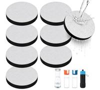 8 Discos Filtro para Brita Fill & Go Botella y Jarra Filtrantes Recambio | Filtro MicroDisc para Brita Reducir Cloro PFAS Micropartículas Olore Sabores e Impurezas del Agua con Carbón Activado de Coco