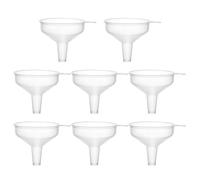 8 embudos versátiles de boca ancha para uso en cocina, de plástico de grado alimenticio, embudos redondos de cocina, embudos duraderos y multifuncionales para llenar diferentes botellas y bolsas