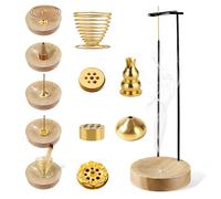8 en 1 Porta Incienso Madera Quemador de Incienso al Revés Quemador Incienso Soporte Incienso Desmontable Quemador Palo Santo para Yoga Meditación SPA Salón de Té Decoración del Hogar