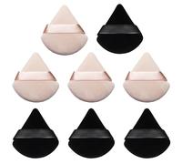 8 Esponja Maquillaje,Soplos de Polvo,Triángulo Polvos Puffs,Maquillaje Puff,Esponjas Maquillaje para Polvos Sueltos, Maquillaje, Crema, Rubor(Negro y Desnudo)