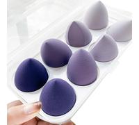 8 esponjas de maquillaje de belleza, uso seco y húmedo, esponja cosmética Maquiagem en polvo, herramientas de belleza