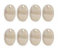 8 esponjas exfoliantes naturales de lufa para el cuerpo, almohadillas de esponja beige de doble cara con vendaje elástico y cordón, esponja de luffa de limpieza profunda para una exfoliación suave en