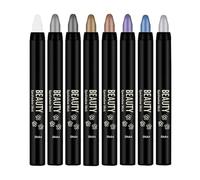 8 Eyeshadow Stick, Eyeshadow Pencil Set, Glitter Cream Eyeshadow, Cream Shimmer Eyeshadow, Eyeshadow Pencil with Long-Lasting Wear Design for Women Ladies Beauty Accessories