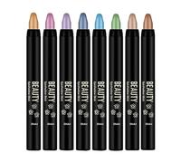 8 Eyeshadow Stick, Eyeshadow Pencil Set, Glitter Cream Eyeshadow, Cream Shimmer Eyeshadow, Eyeshadow Pencil with Long-Lasting Wear Design for Women Ladies Beauty Accessories