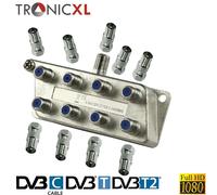 8-fach BK Distribuidor Banda Ancha TV Adaptador de Cable Antena Kabelfern