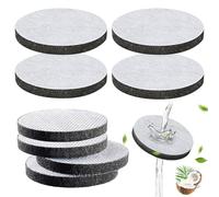 8 filtros de microdisco para Brita Fill & Go + tela no tejida, diámetro de 5,5 cm, cartucho de repuesto para eliminar olores, micropartículas y otros contaminantes del agua