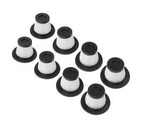 8 filtros de repuesto para aspiradora LY0016, filtros HEPA lavables hechos de polipropileno y papel de alta eficiencia, piezas negras plegables para una fácil instalación y succión fuerte, paquete de