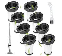 8 filtros para Grundig VCH9832 VCH9829 VCH9629 VCH9630 VCH9631 VCH9632, HEPA Filter, filtro de mano, filtro de repuesto con 1 cepillo de limpieza (equivalente a 9178008590)