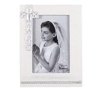 8" First Holy Communion White Frame with Silver Scroll Chalice Design - Holds 4x6 Photo by Roman, Inc.