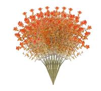 8 flores artificiales de otoño que no se decoloran, para interiores y exteriores, decoración de vegetación falsa para Acción de Gracias, Navidad, boda, fiesta, hogar, jardín, chimenea, decoración