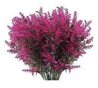 8 flores artificiales realistas para decoración de jardín y hogar, para patios, pasarelas y eventos especiales (rosa)