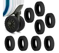 8 fundas para ruedas de equipaje, protectores de silicona para ruedas de maleta, fundas para ruedas de maleta, fundas de rueda de equipaje, fundas protectoras contra el ruido del polvo y los arañazos