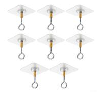 8 ganchos para colgar objetos pequeños como linternas de plantas y joyas, no requiere taladrar con PVC resistente para uso en interiores