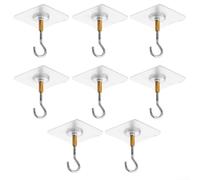 8 ganchos para colgar plantas pequeñas, linternas, joyas, no requiere taladrar, diseño de ahorro de espacio para almacenamiento vertical y fácil fijación a la pared