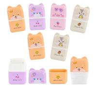 8 gomas de borrar lindas para niños, goma de dibujos animados, divertidos recuerdos de fiesta y suministros escolares, borrador de dibujo kawaii para suministros de papelería de oficina escolar
