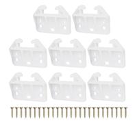 8 guías de cajón, guías de plástico para cajones de 2.3 x 1.6 x 0.3 pulgadas con 24 tornillos, piezas de repuesto para muebles, soportes de guía de riel de cajón, riel de cajón para tocador, armario