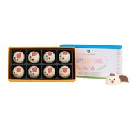 8 Happy Easter Chicks - Chocolates de turrón en forma de pollo | Regalo de pascua | Chocolate de pascua | Bombones de pascua | Regalos de pascua para niños Chico | Chica | delicioso