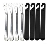 8 herramientas de cambio de neumáticos resistentes para bicicletas, incluyendo palancas de acero y ABS, compatibles con bicicletas eléctricas y MTB de carretera, color negro