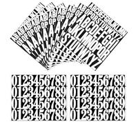 8 Hojas 2.5cm y 5cm Letras Adhesivas Blancas Autoadhesivas Números Impermeables Vinilo Pegatinas Letras Adhesivas Grandes para Albumes Recortes Manualidades Buzones Tarjetas - Blanco