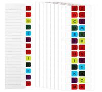 8 hojas de índice A-Z pestañas autoadhesivas para oficina, documentos, libros, diarios, varios libros