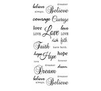 8 hojas de tatuajes temporales con letras negras for brazo, manga, palabra de amor, corazón, cuerpo falso, pierna, tótem for mujer(SET 11)