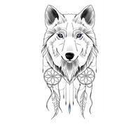 8 hojas de tatuajes temporales de flores for brazo, rosas, calaveras, león, oso, serpiente, tótem 3D falso for mujer(QXQB148)