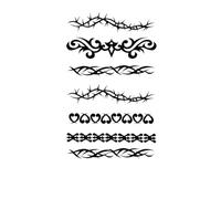 8 hojas de tatuajes temporales de tótem for mujeres, adultos y hombres. Tatuaje falso de cruz, corazón y zarza.(DM017)