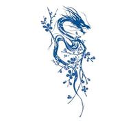 8 hojas de tatuajes temporales impermeables de larga duración con brújula, flecha y dragón, tatuajes falsos for hombres y mujeres.(20)