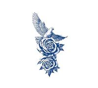 8 hojas de tatuajes temporales impermeables de larga duración con brújula, flecha y dragón, tatuajes falsos for hombres y mujeres.(10)