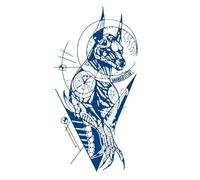 8 hojas de tatuajes temporales impermeables de larga duración con brújula, flecha y dragón, tatuajes falsos for hombres y mujeres.(19)
