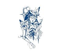 8 hojas de tatuajes temporales impermeables de larga duración con brújula, flecha y dragón, tatuajes falsos for hombres y mujeres.(02)
