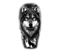 8 hojas de tatuajes temporales impermeables, pegatinas de bosque, león, tigre, oso, mujer, leopardo, lobo, arte corporal, tatuaje falso for brazo for hombre.(XQB-442)