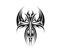 8 hojas de tatuajes temporales impermeables, tatuajes de alas de dragón, tótem de lobo, arte corporal, tatuajes falsos for brazo for hombres(07-TBS8018)