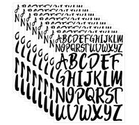8 Hojas Pegatinas Alfabeto, 2,5cm 5cm Mayúsculas Pegatinas Letras Adhesivas Cursiva Pegatinas Vinilo Letras Grandes para Manualidades Letreros Carteles Ventanas Buzones Automóviles (Negro)