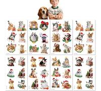 8 Hojas Pegatinas De Tatuajes Temporales Navideños Regalos Para Mascotas Gatos Perros Decoraciones Diy Pegatinas De Tatuajes Temporales Navideños