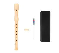 8 Hole Sopranos Grabadora con Barra de Limpieza Alemana Británica Niños Flauta Musical Instrumento Grabador de Madera Set