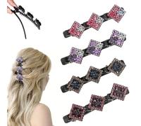 8 horquillas para el pelo de Five Leaf Clover, 2025, nuevas horquillas para el pelo con flores, accesorios para el cabello para mujer, pasador trenzado para niñas, crea una variedad de peinados