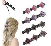 8 horquillas para el pelo de Five Leaf Clover, 2025, nuevas horquillas para el pelo con flores, accesorios para el cabello para mujer, pasador trenzado para niñas, crea una variedad de peinados