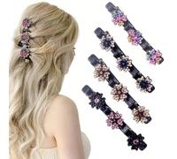 8 horquillas para el pelo de Five Leaf Clover, 2025, nuevas horquillas para el pelo con flores, accesorios para el cabello para mujer, pasador trenzado para niñas, crea una variedad de peinados