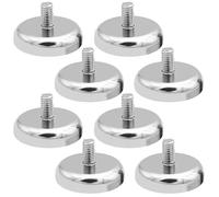 8 imanes de neodimio de 32 mm de diámetro con rosca M6, 36 kg de fuerza de sujeción, imanes redondos de neodimio con rosca, imanes extra fuertes para tornillos o ganchos
