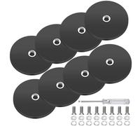 8 imanes neodimio engomados: diámetro 43 mm rosca M6, imanes redondos goma destornillador, sistemas magnéticos goma tornillos ganchos ojales