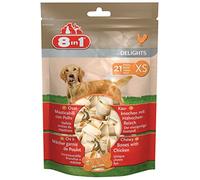 8 in 1 Delights, Huesos masticables de pollo XS, snack masticable saludable para perros de juguete, 21