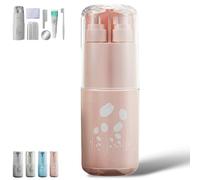 8 In 1 Toiletry Set, 8-in-1 Toiletry Set for Minimalist & Organized Travel, Portable Travel Toiletry Storage Kit, Waterproof Toiletry Organizer, for Home Life and Camping Trips (Pink,8-Piece Set)