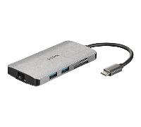 D-Link DUB-M810 base para portátil y replicador de puertos Alámbrico USB 3.2 Gen 1 (3.1 Gen 1) Type-C Aluminio