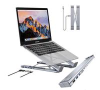 8-in-1 USB-C Laptop Stand, 2025 New Upgraded 8-in-1 Laptop Stand Docking Station with 4K HDMI, 2 USB 3.0, PD 100W, for Office School and Home Use (5 in 1)