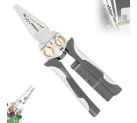 8 in 1 Wire Stripper with Voltage Tester, 2025 New Multifunctional Plier Tools, Multifunctional Professional Wire Stripper Electrical Pliers, Durable Home Repair Crimping Tool (Gray)